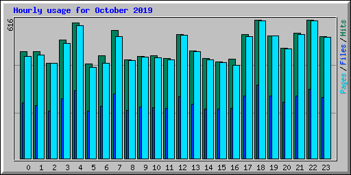 Hourly usage for October 2019